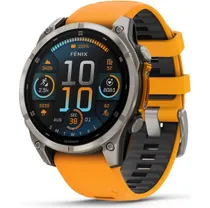 Garmin Tr&auml;ningsklocka Fenix&reg; 8 Amoled Sapphire 47 grey/orange