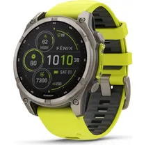 Garmin Tr&auml;ningsklocka Fenix&reg; 8 Sapphire Solar 51 grey/yellow