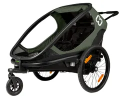 Cykelvagn Hamax Outback Twin 2 barn Gr&ouml;n/Svart