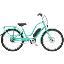 Elcykel Electra Townie Go! 5i EQ Step-Thru Ljusbl&aring;