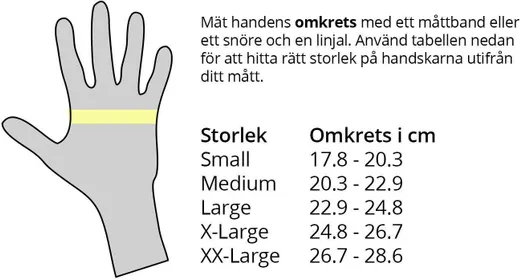 Storleksguide Shimano handskar