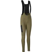 Cykelbyxor GripGrab W's PACR Thermal Bib Tights Olive Green