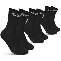 Cykelstrumpor GripGrab RIDE Regular Cut Socks 3-Pack Black
