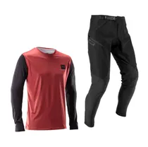 Cykelbyxor & Tr&ouml;ja Leatt Ride Kit MTB Gravity 1.0 Jr Dusty Red