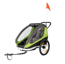 Cykelvagn Hamax Traveller 2 barn gr&ouml;n/gr&aring; 