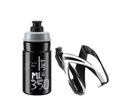 Flaskst&auml;llskit Elite CEO Black Glossy +Bottle Jet 350ml Black Log Grey